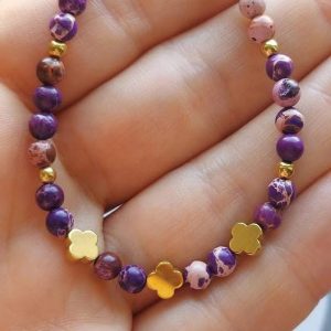 Violet jasper bracelet